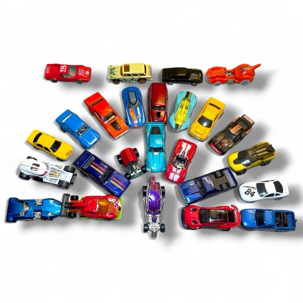 Hot Wheels Matchbox 25 Mixed Diecast Toy Car Lot – Surf Crate Variety Pack